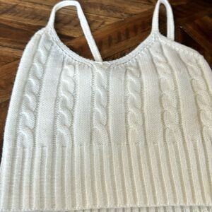 XS White Tank Top Sweater